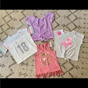 4 NEW Girls Tops